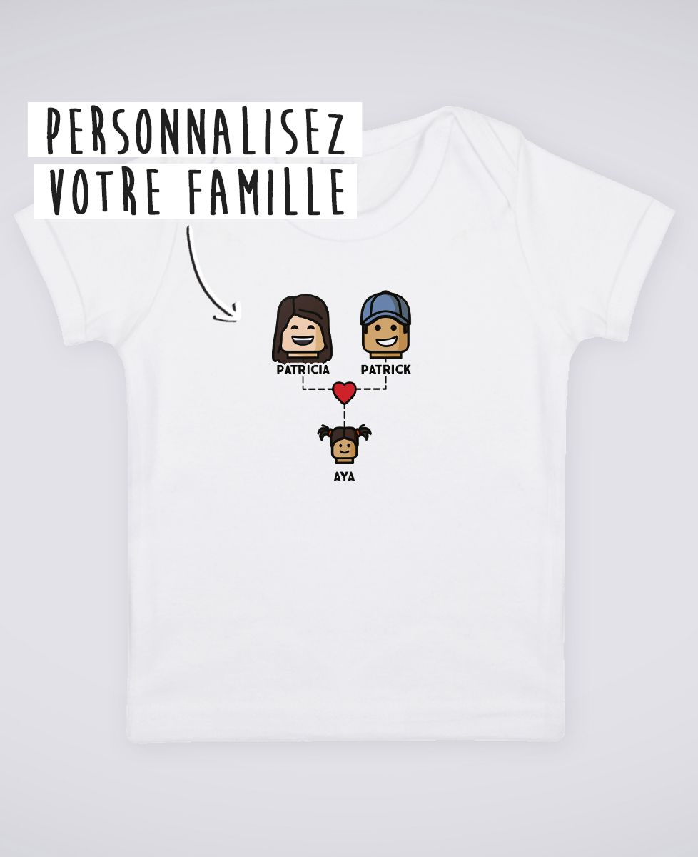 T Shirt Bebe Arbre Genealogique Figurine Personnalise Monsieur Tshirt