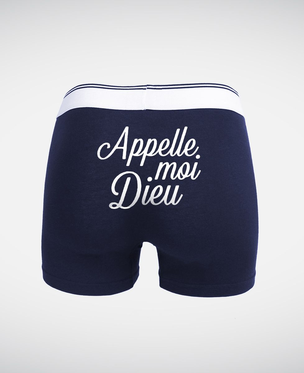 Boxer Appelle moi Dieu - Apéro, Cadeaux Couple