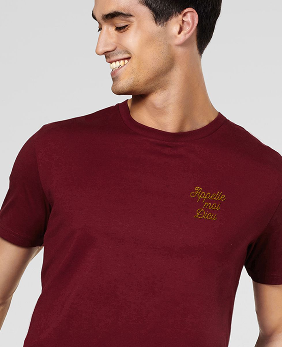T-Shirt homme Appelle-moi Dieu brodé