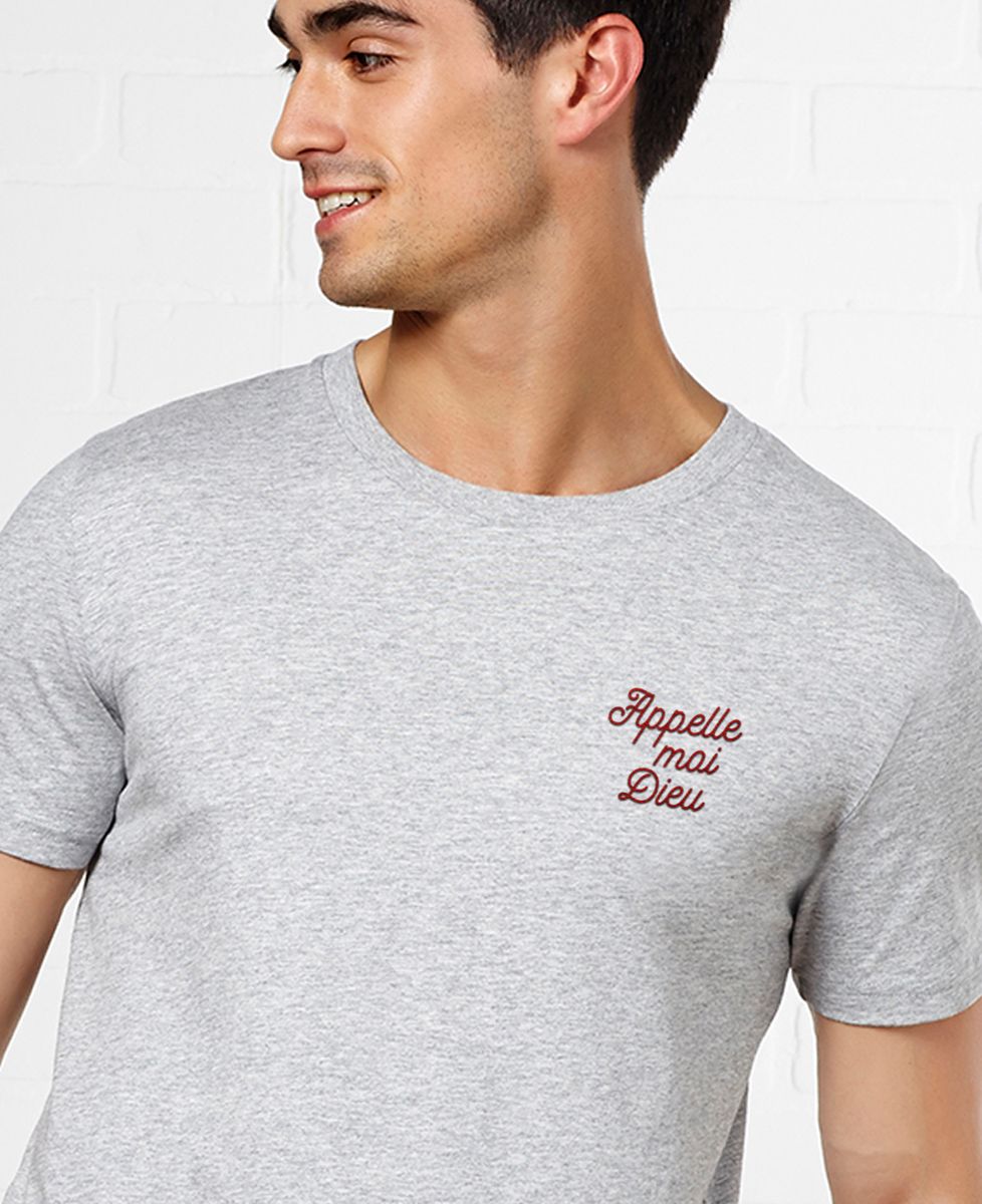 T-Shirt homme Appelle-moi Dieu brodé