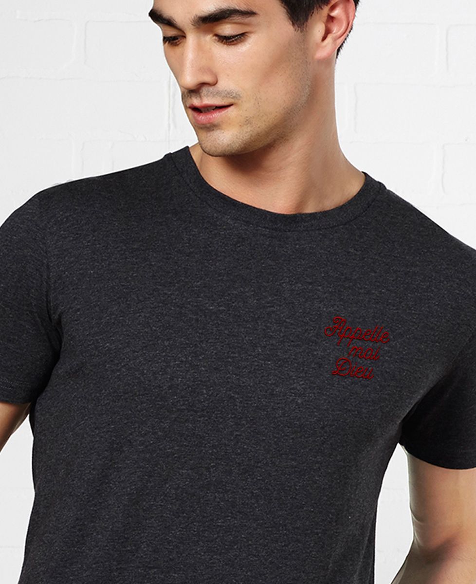 T-Shirt homme Appelle-moi Dieu brodé
