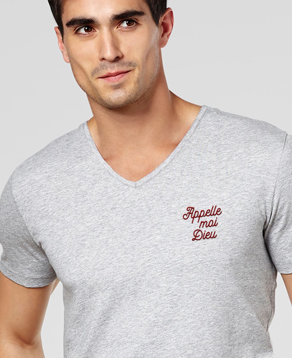 T-Shirt homme Appelle-moi Dieu brodé