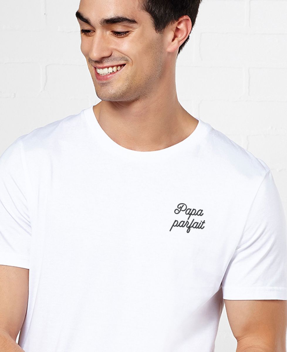 T-Shirt homme Papa parfait brodé