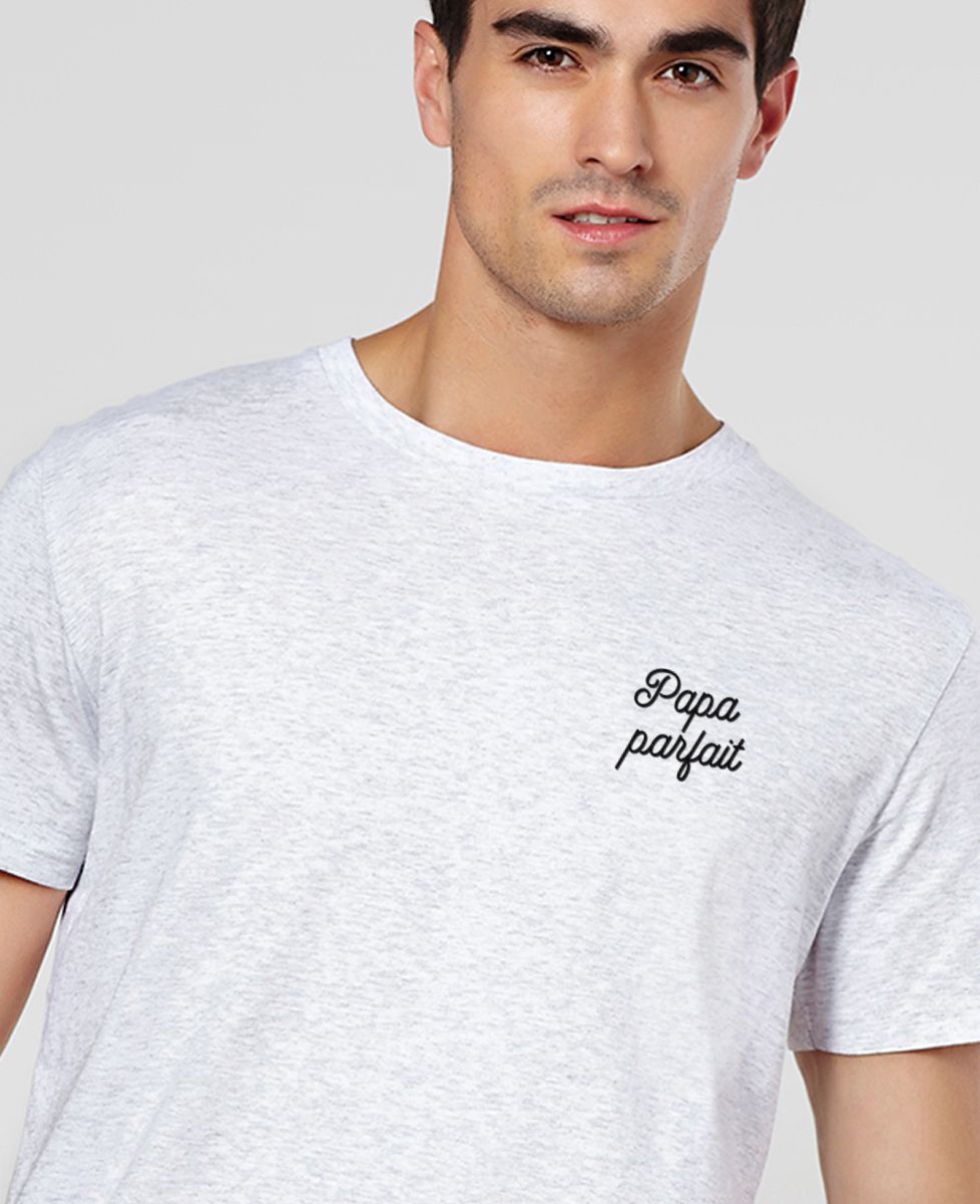 T-Shirt homme Papa parfait brodé