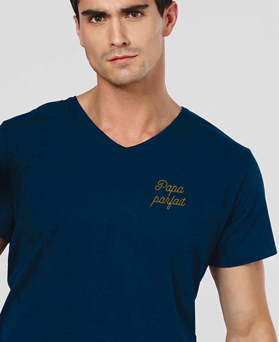 T-Shirt homme Papa parfait brodé