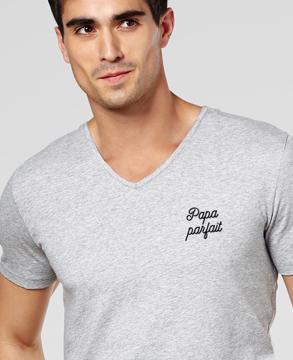 T-Shirt homme Papa parfait brodé