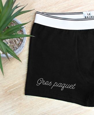 Boxer Gros paquet brodé