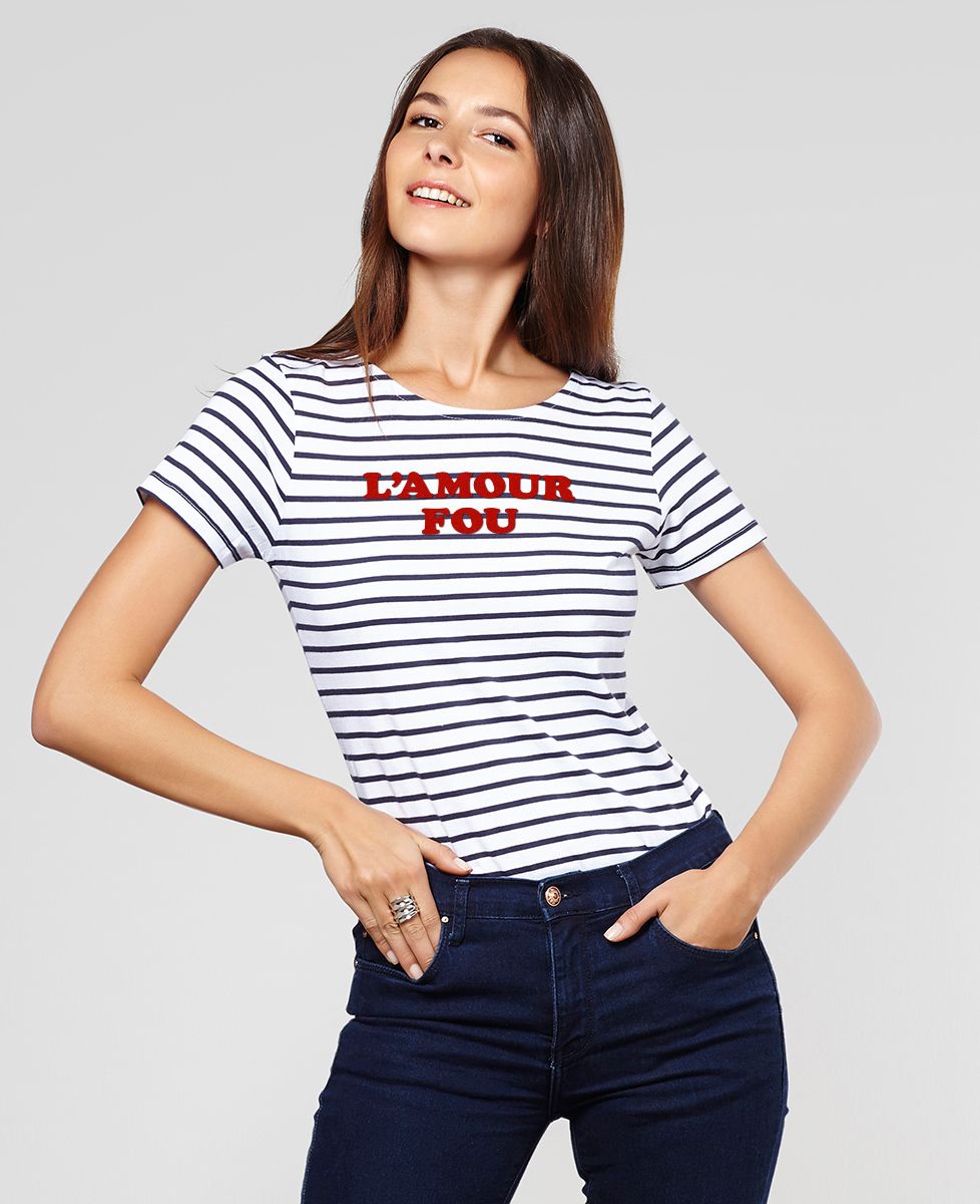 T-shirt femme L'amour fou - Cadeaux Maman, Cadeaux Couple