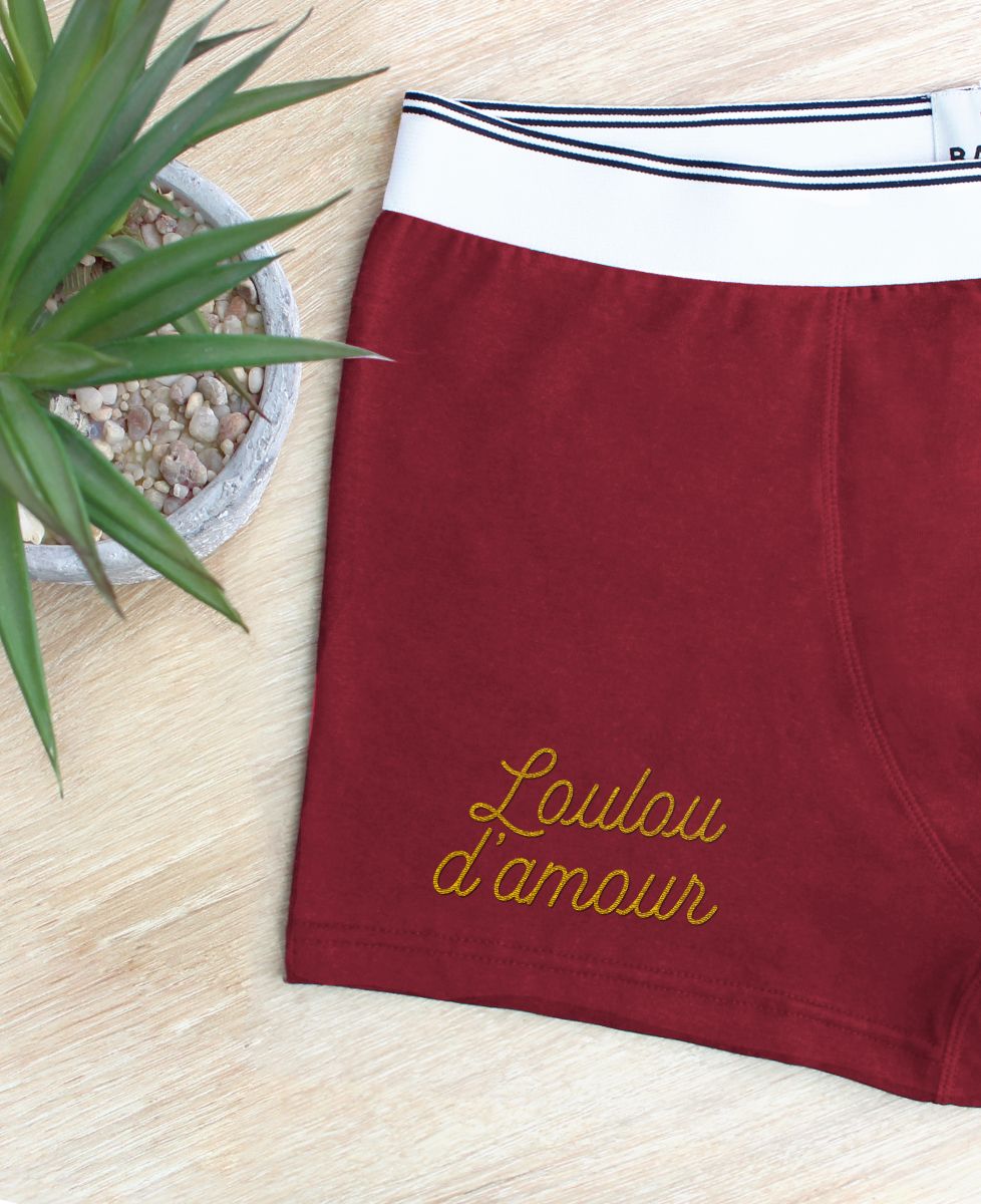 Boxer Loulou d'amour brodé (Boxer)