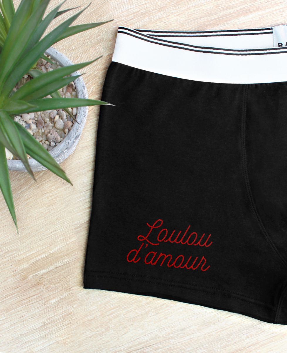 Boxer Loulou d'amour brodé (Boxer)