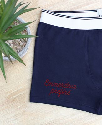 Boxer Emmerdeur préféré brodé