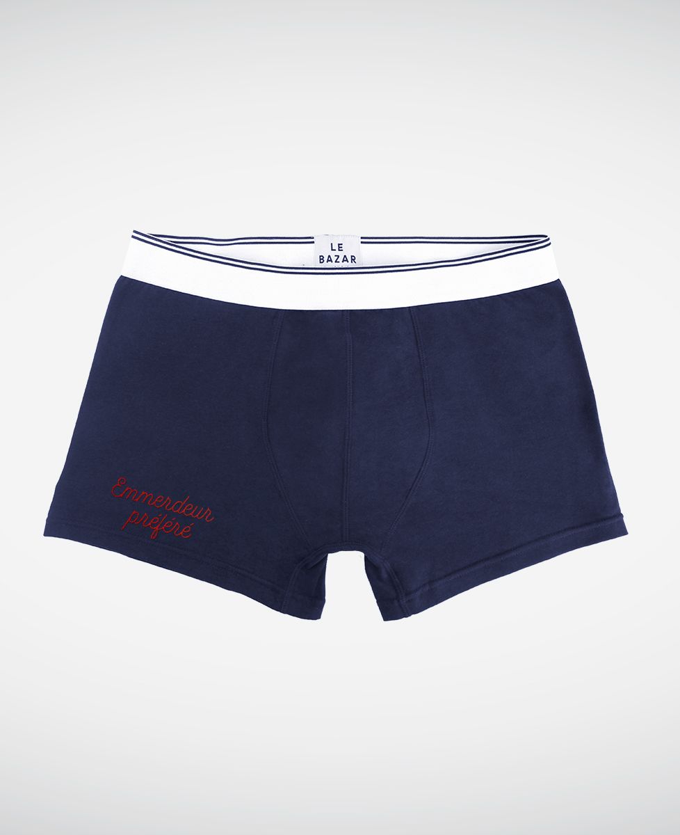Boxer Emmerdeur préféré brodé