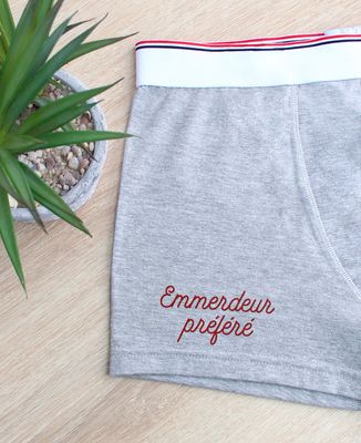 Boxer Emmerdeur préféré brodé - Cadeaux Frère, Cadeaux Couple