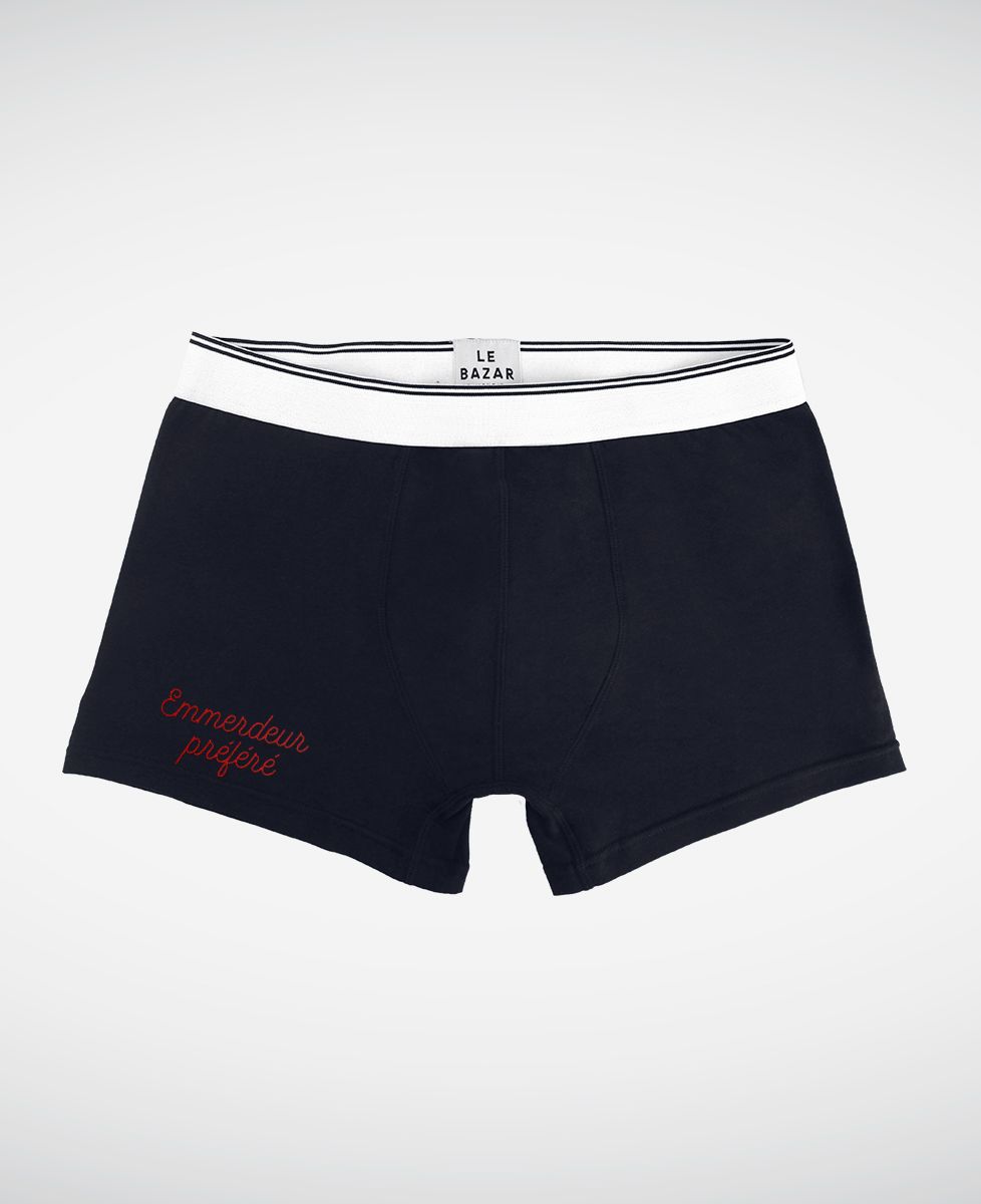 Boxer Emmerdeur préféré brodé