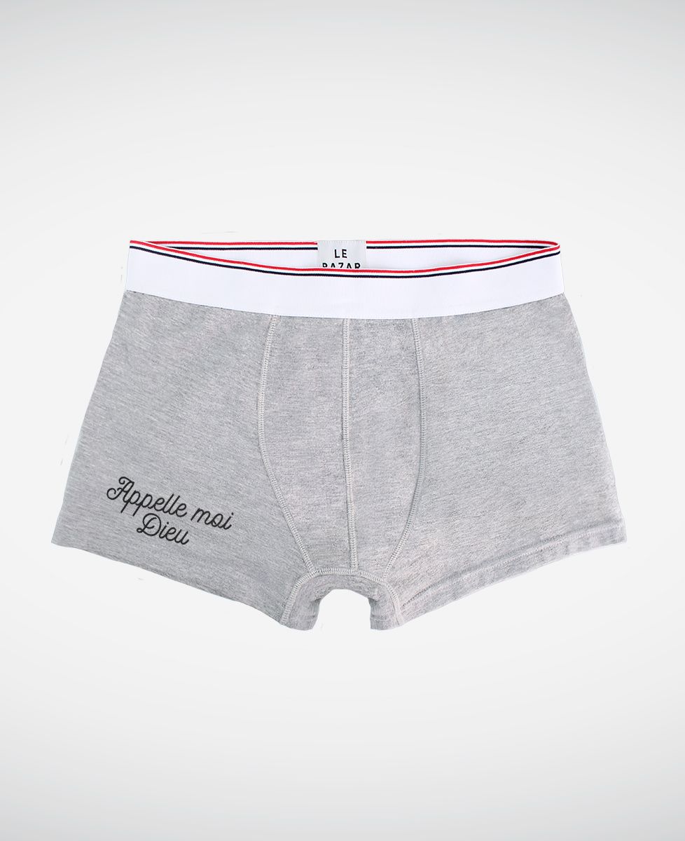 Boxer Appelle-moi Dieu brodé
