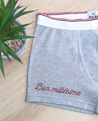Boxer Bon millésime brodé