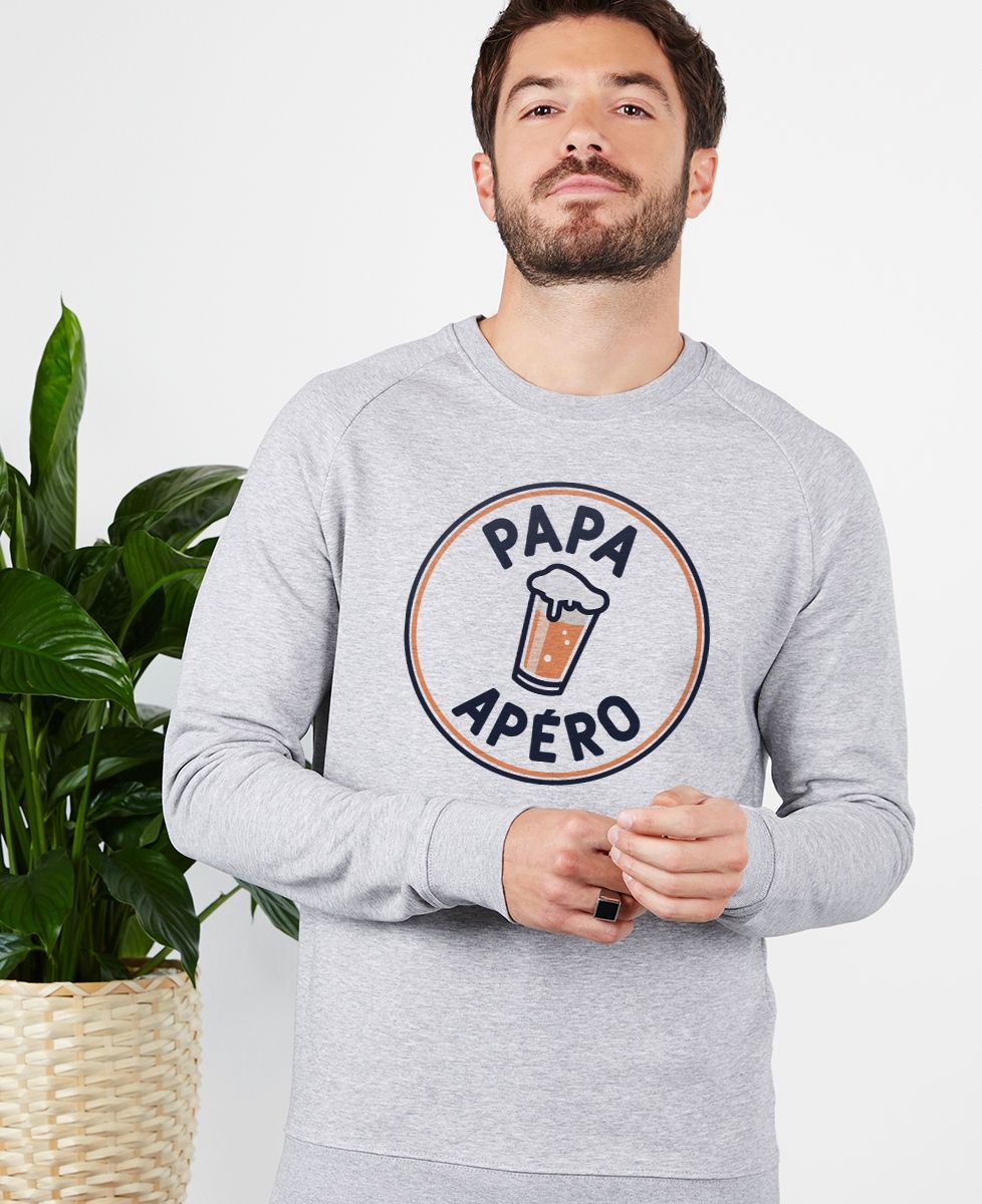 Sweatshirt homme Papa apéro - Cadeaux Papa