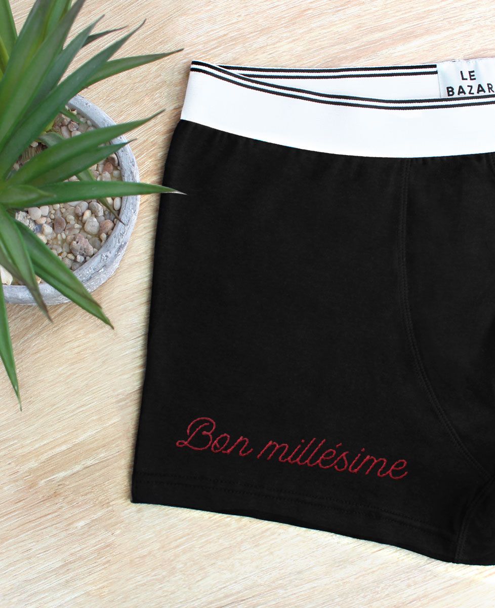 Boxer Bon millésime brodé