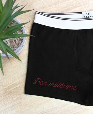 Boxer Bon millésime brodé
