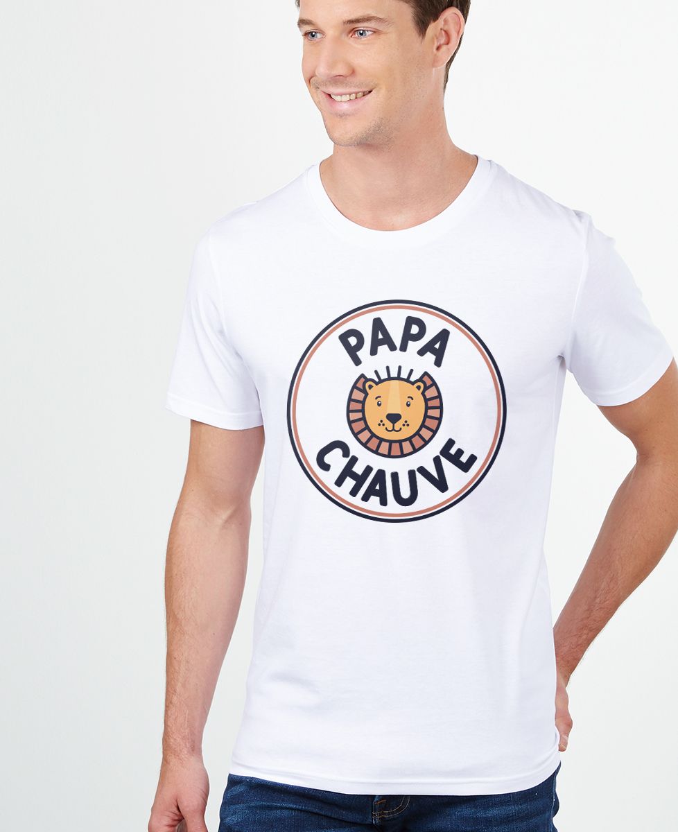 T-shirt homme Papa chauve - Cadeaux Papa