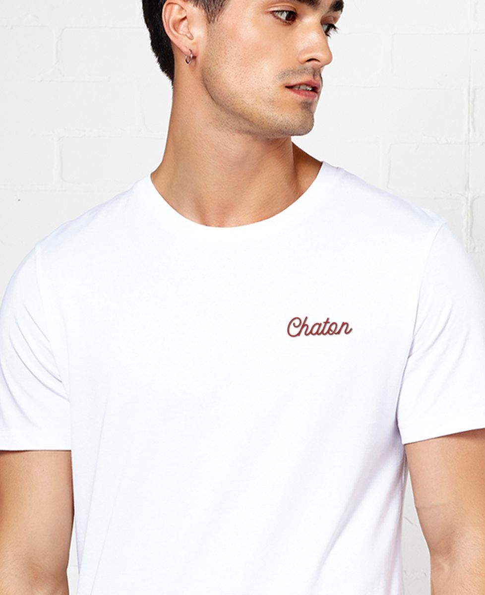 T-Shirt homme Chaton brodé