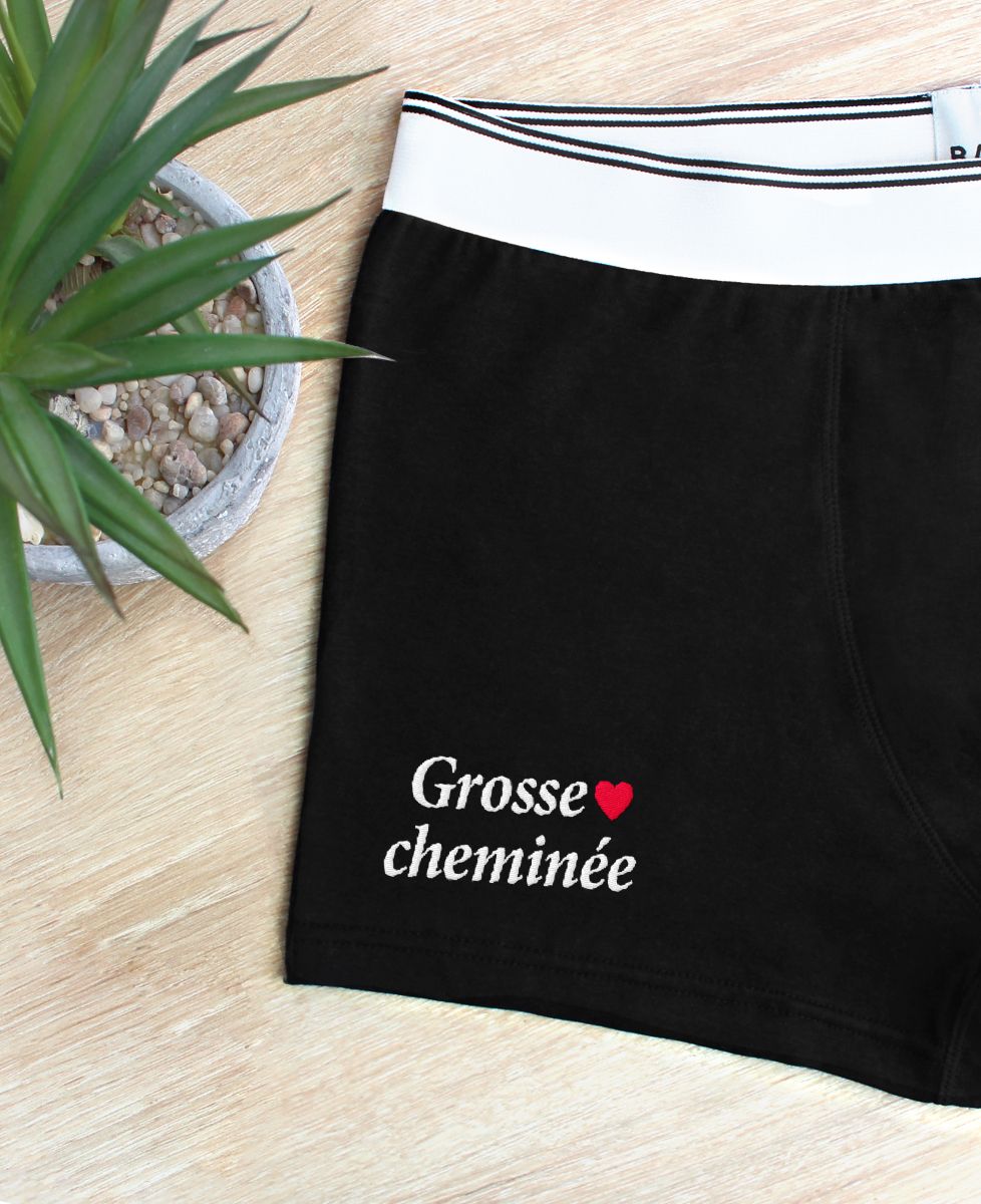 Boxer Grosse cheminée (brodé) - Cadeaux Couple