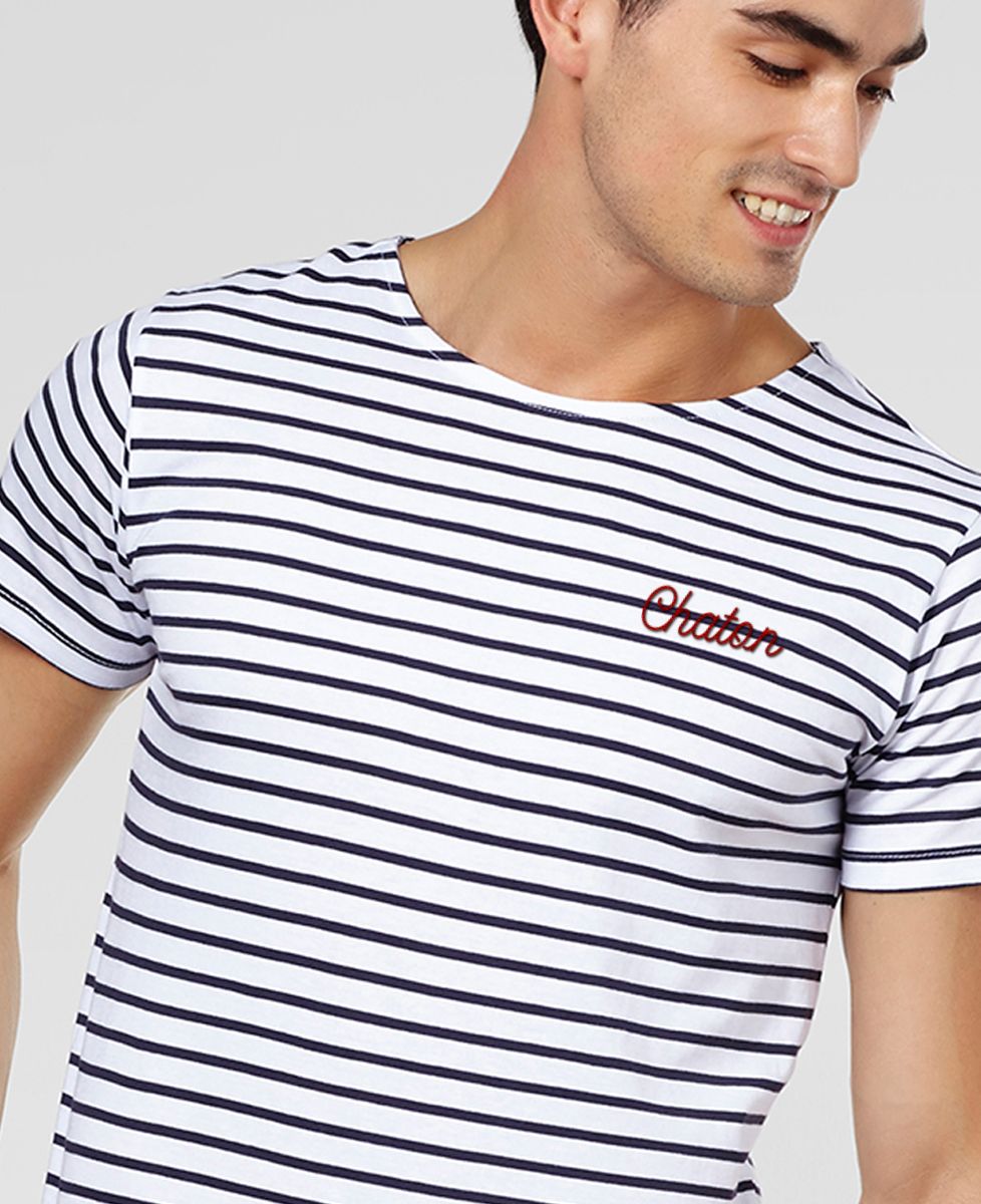 T-Shirt homme Chaton brodé