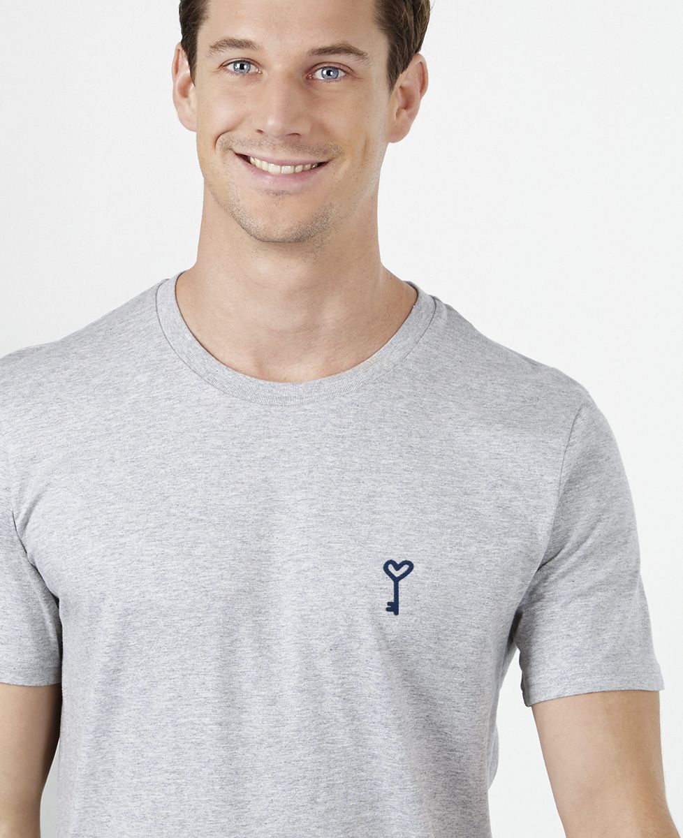 T-shirt homme Clé (brodé) - Cadeaux Couple