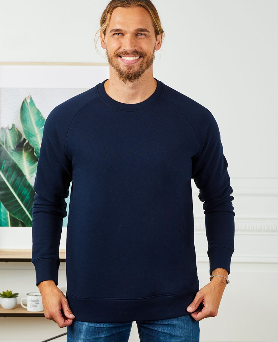 Sweat zippé à bordure tricolore Bleu Nuit - Sweatshirts Homme | FR Sweat zippé à bordure tricolore Bleu Nuit - Sweatshirts Homme | FR