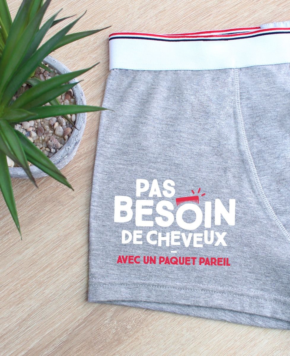 Boxer Pas besoin de cheveux avec un paquet pareil