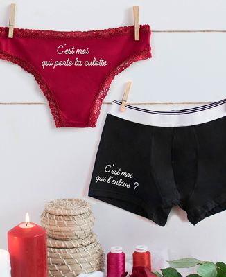 Culotte C'est moi qui porte la culotte (brodé) Madame TSHIRT