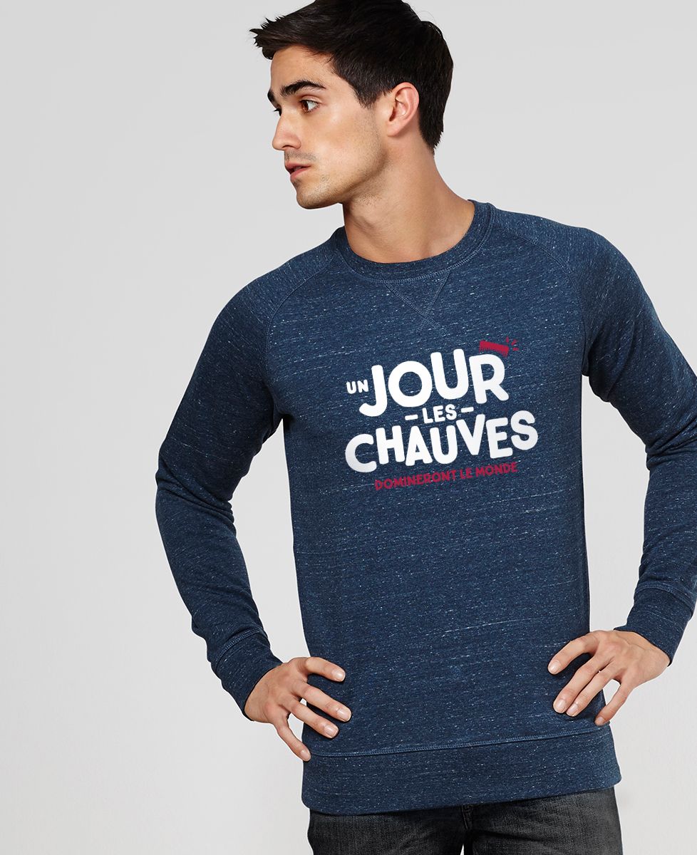 Sweatshirt homme Un jour les chauves domineront le monde