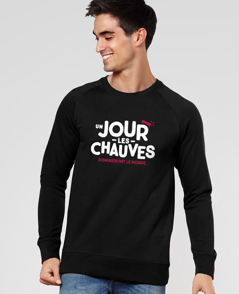 Sweatshirt homme Un jour les chauves domineront le monde