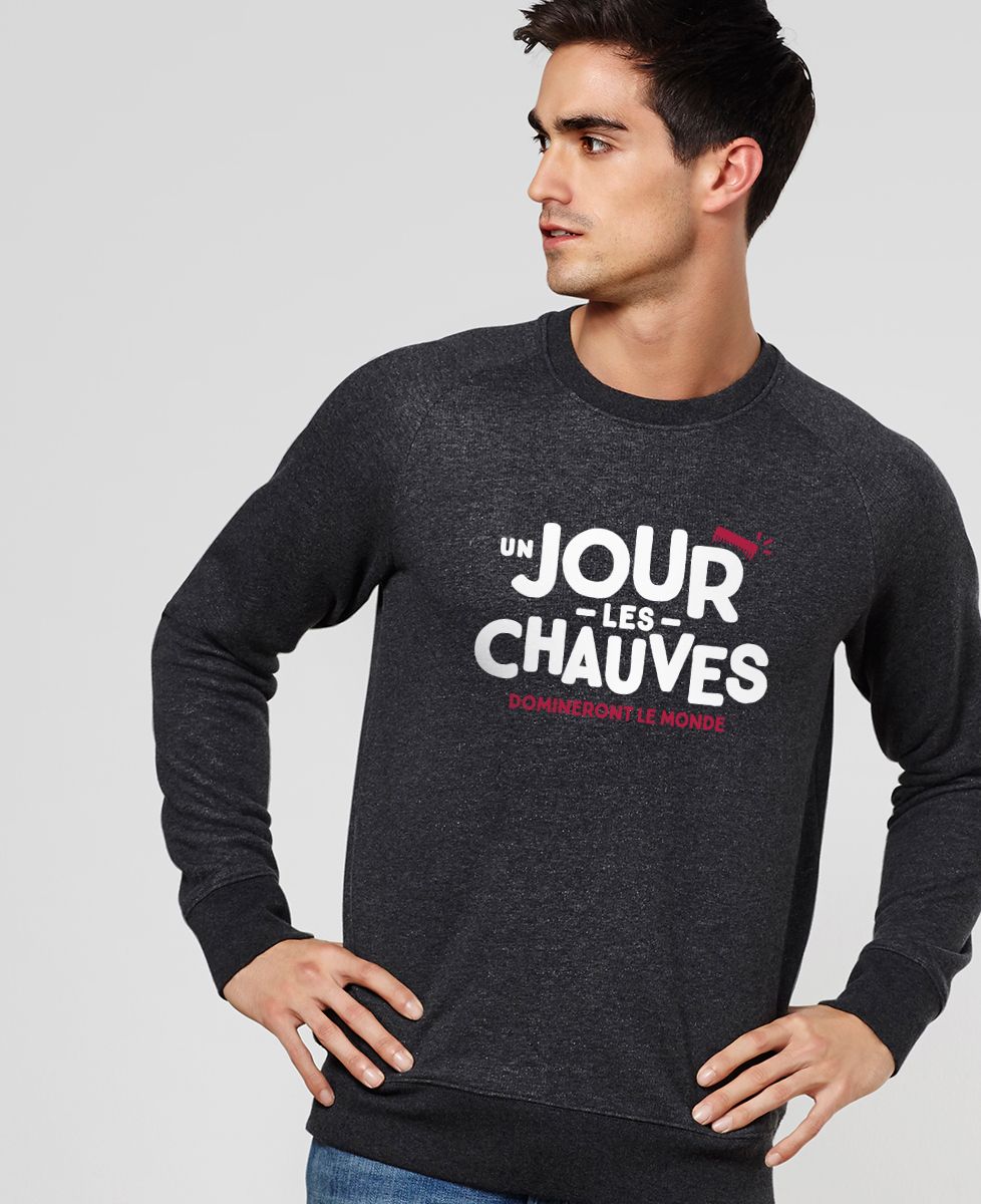 Sweatshirt homme Un jour les chauves domineront le monde
