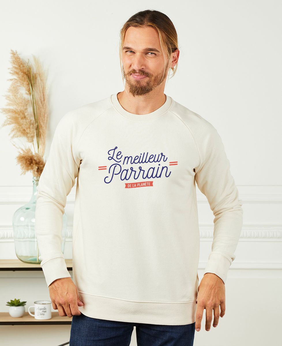 Sweatshirt homme Le meilleur parrain - Cadeaux Papa