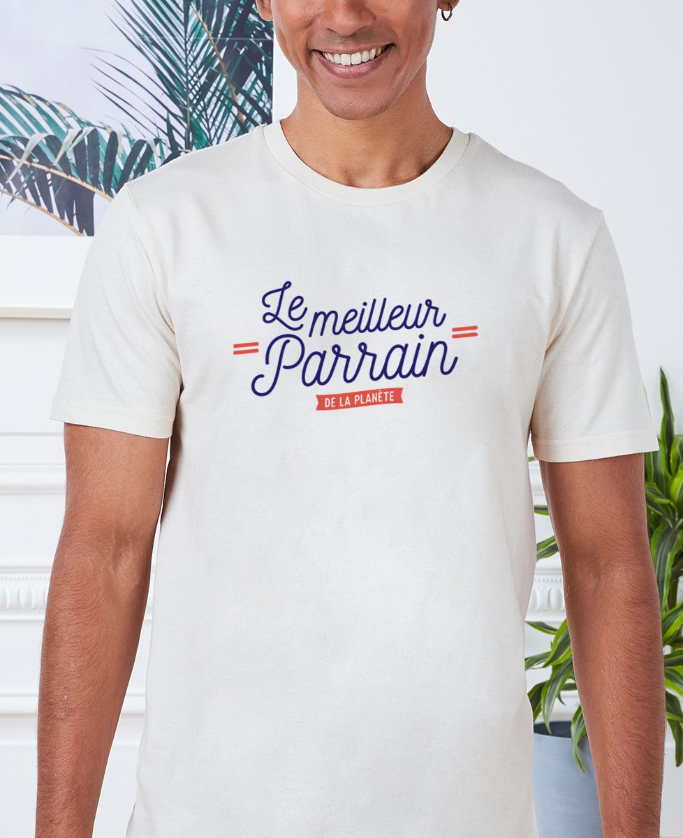 T-shirt homme Le meilleur parrain - Cadeaux Papa
