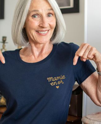 T-shirt femme Mamie en or (effet doré) - Cadeaux Mamie