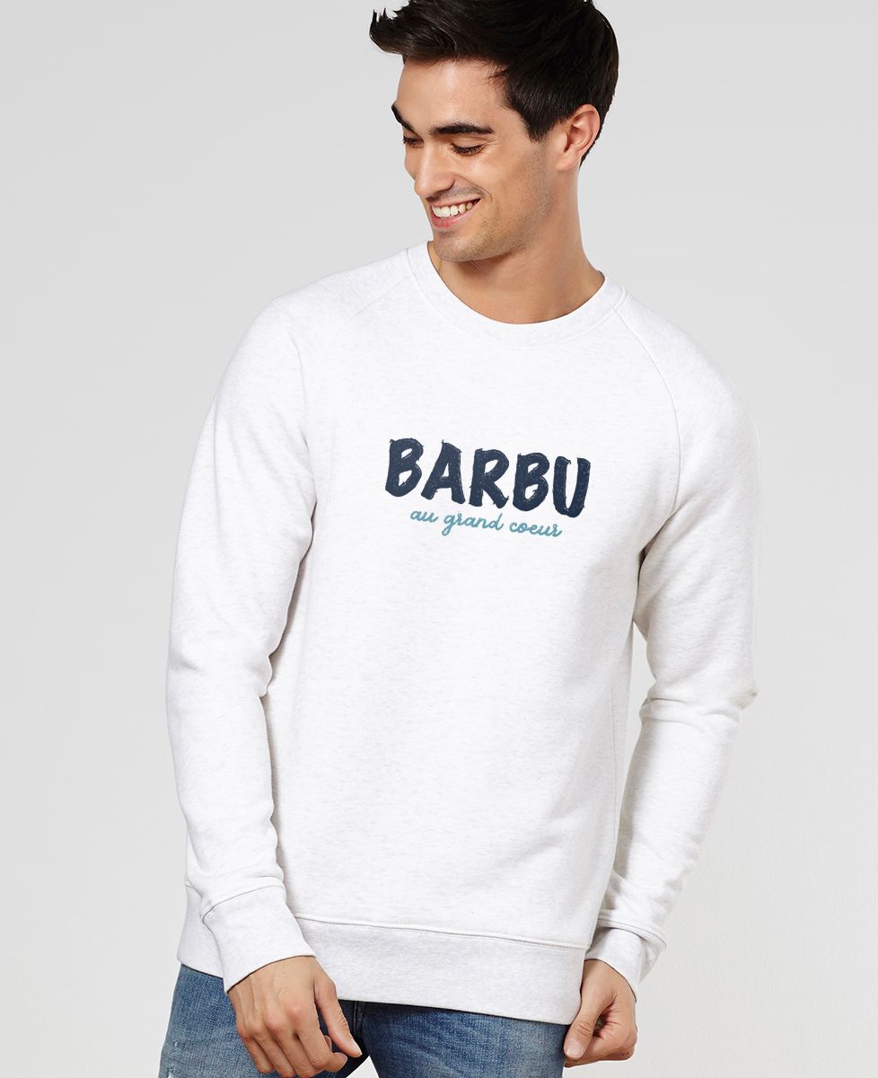 Sweatshirt homme Barbu au grand coeur