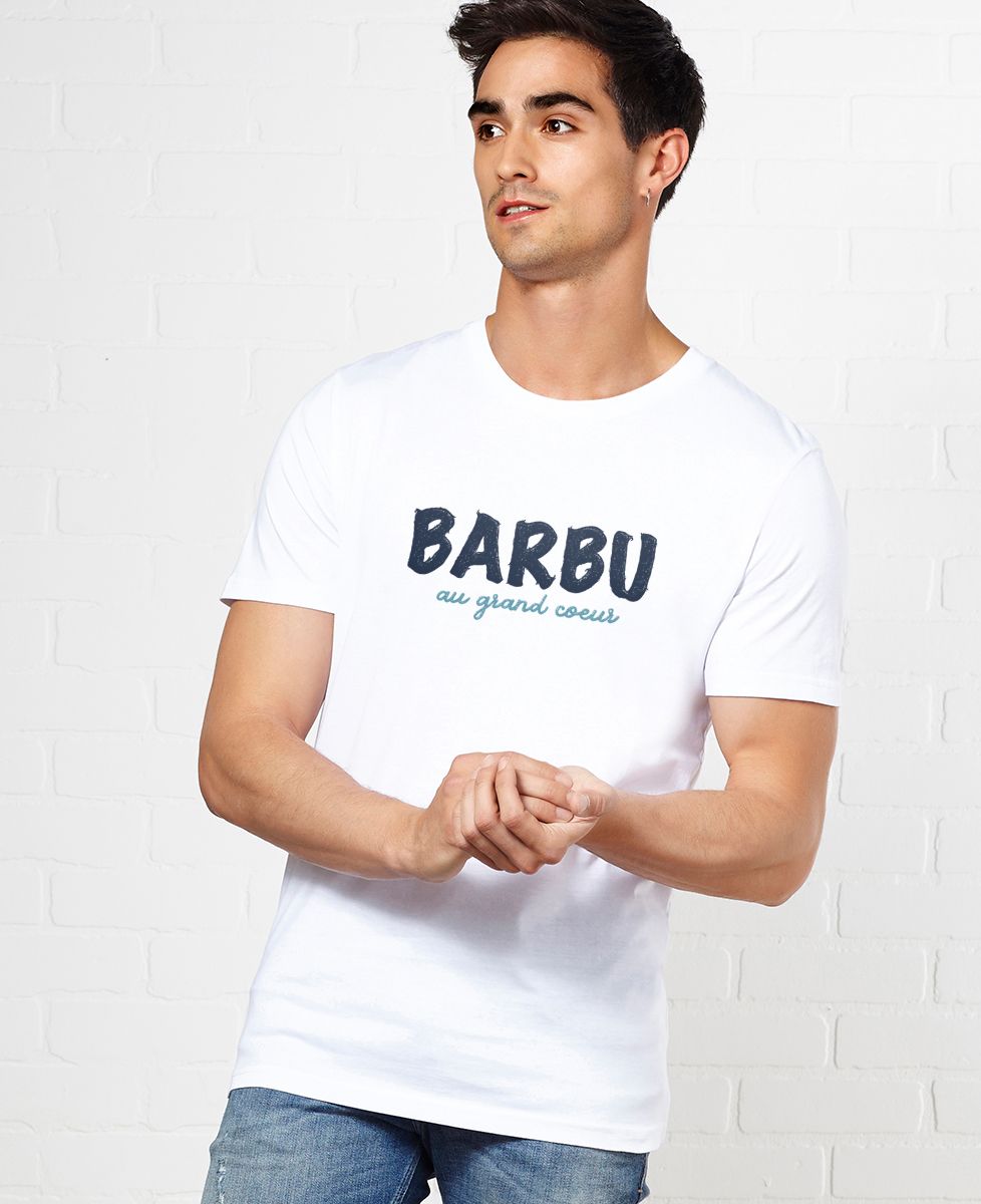 T-shirt homme Barbu au grand coeur - Cadeaux Papa, Cadeaux Frère, Cadeaux Couple