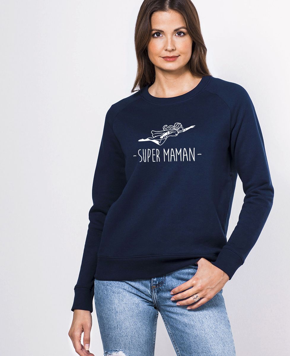 Sweatshirt femme Maman Super-héroïne