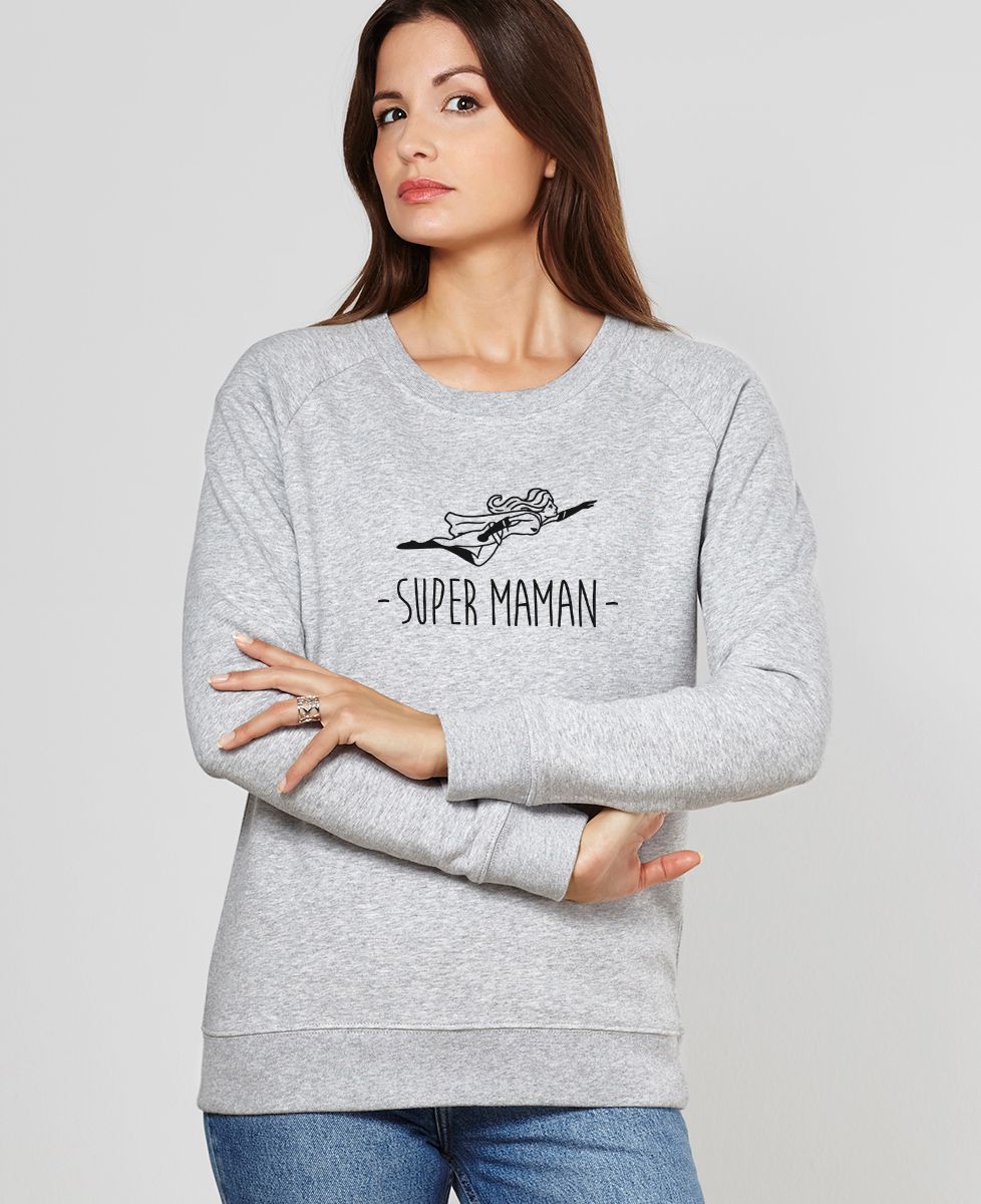Sweatshirt femme Maman Super-héroïne
