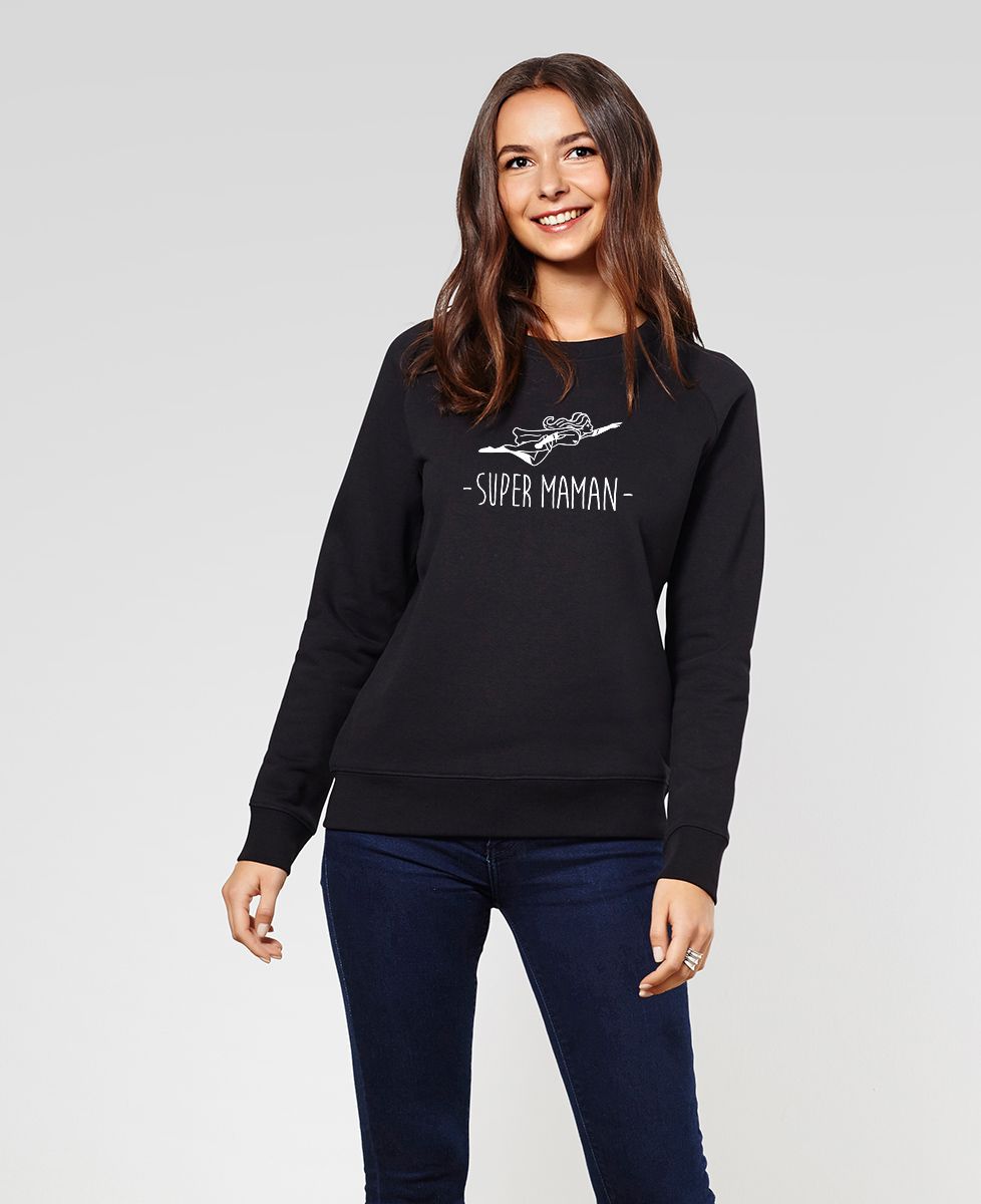 Sweatshirt femme Maman Super-héroïne