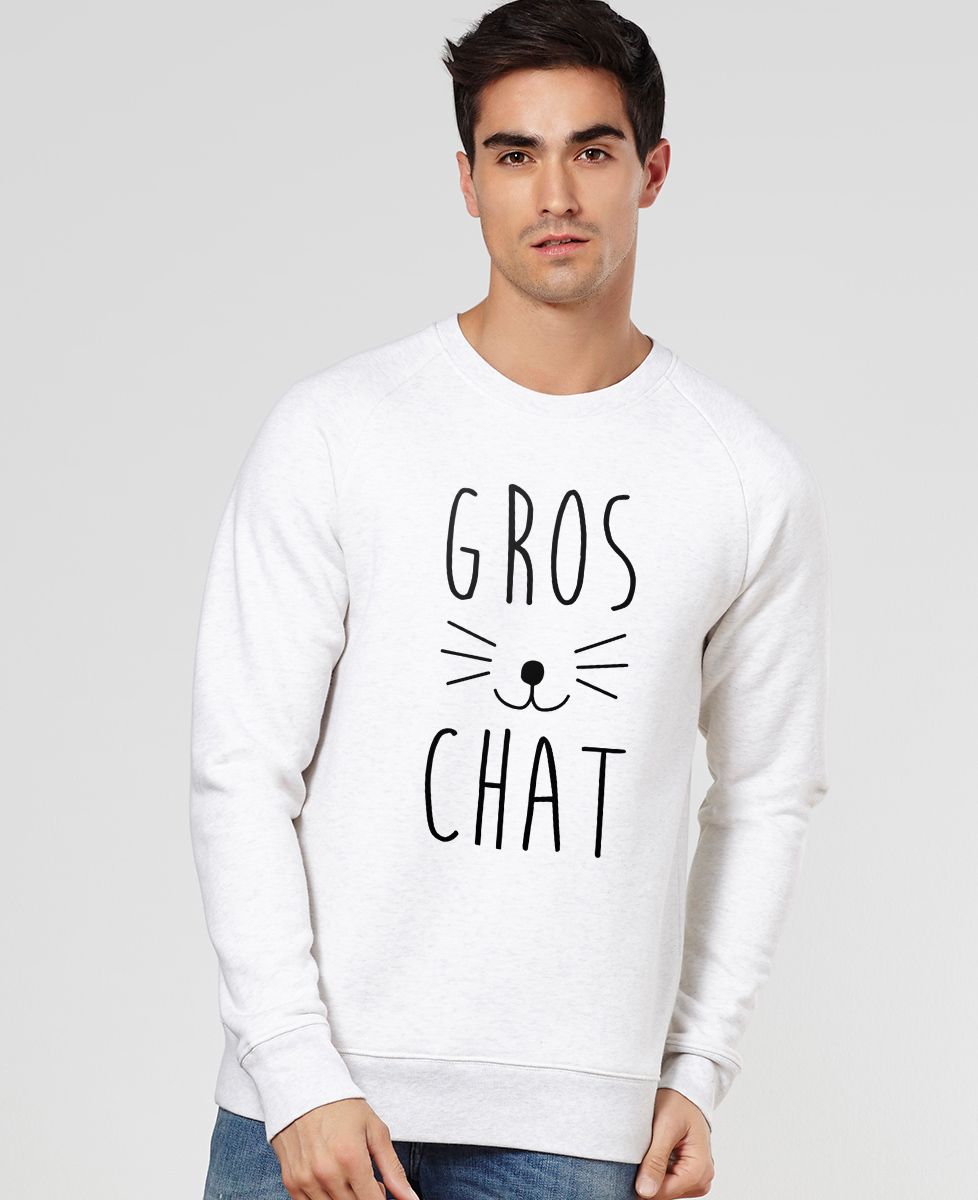 Sweatshirt homme Gros chat