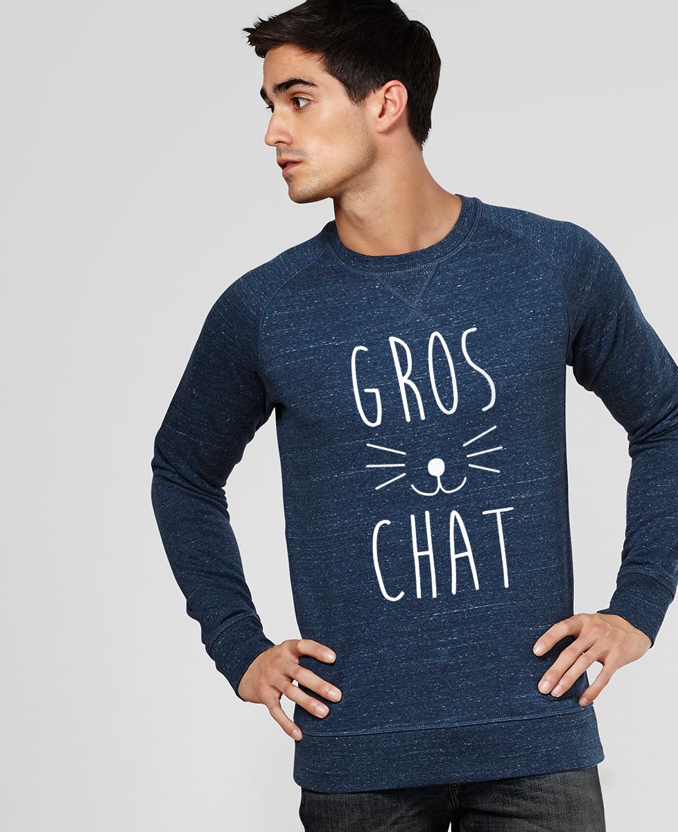 Sweatshirt homme Gros chat