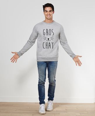 Sweatshirt homme Gros chat