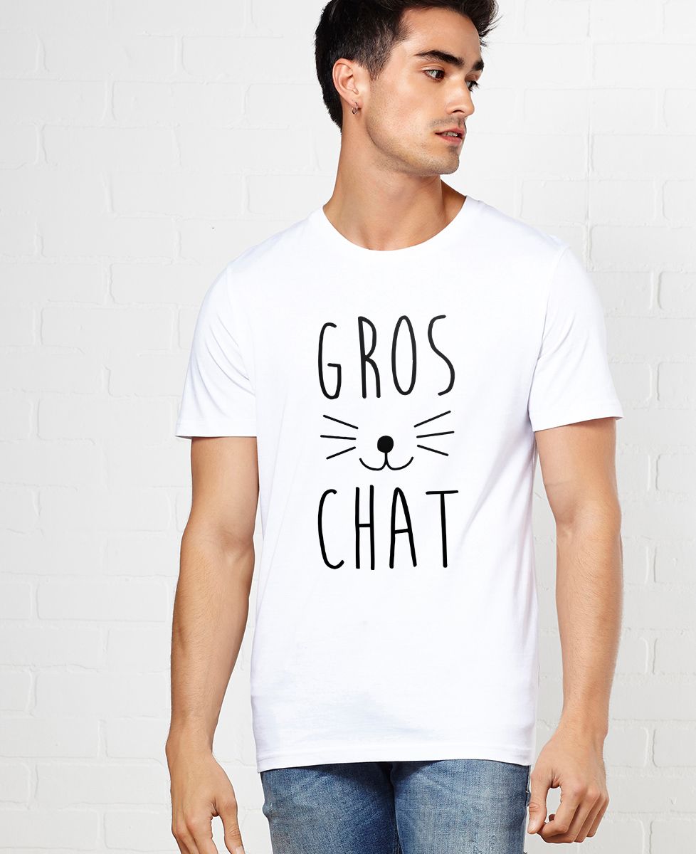 T-Shirt homme Gros chat