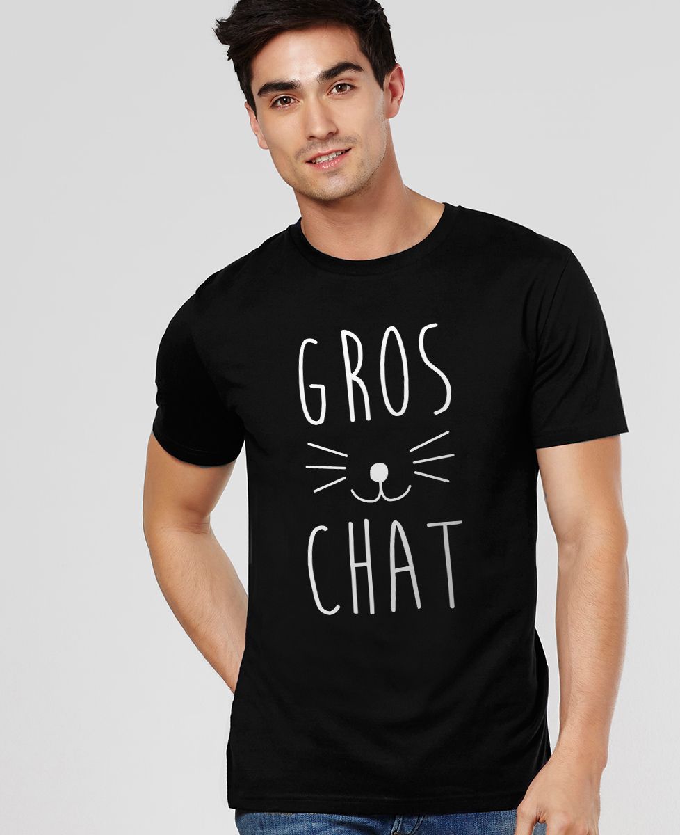 T-Shirt homme Gros chat