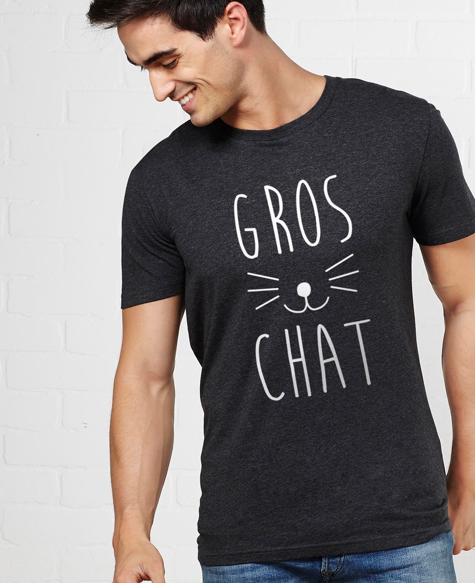 T-Shirt homme Gros chat