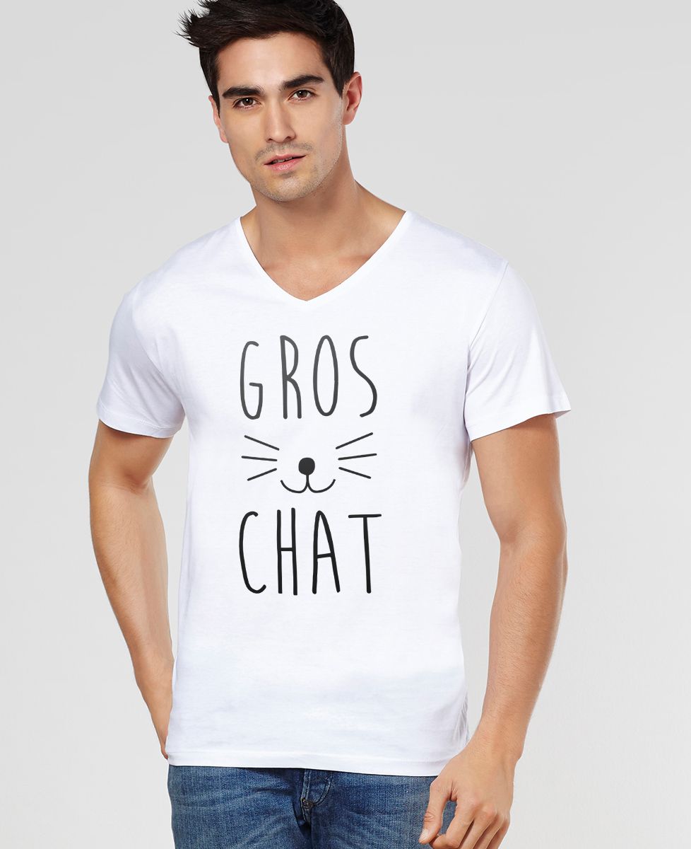 T-Shirt homme Gros chat