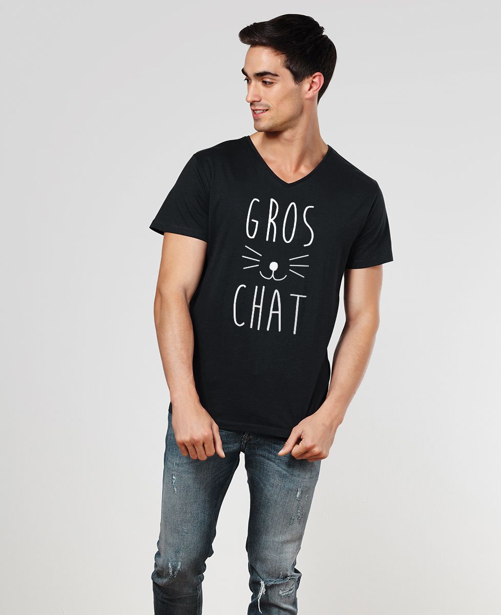 T-Shirt homme Gros chat